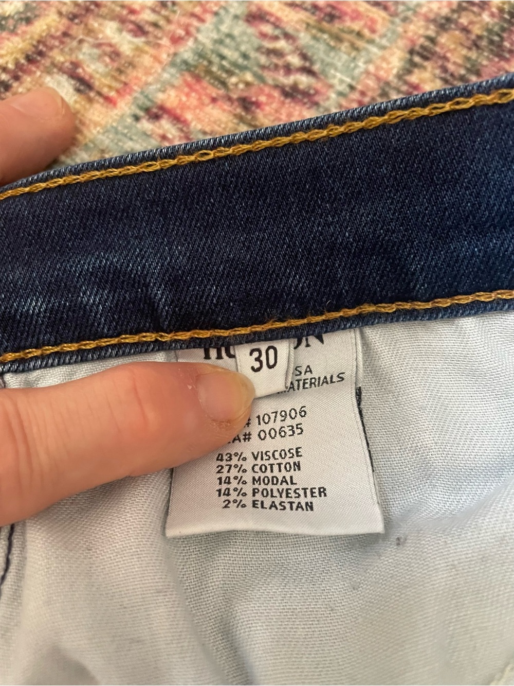 Hudson Jeans Dark Blue Nico Mid-Rise Super Skinny Jeans - Picture 8 of 14